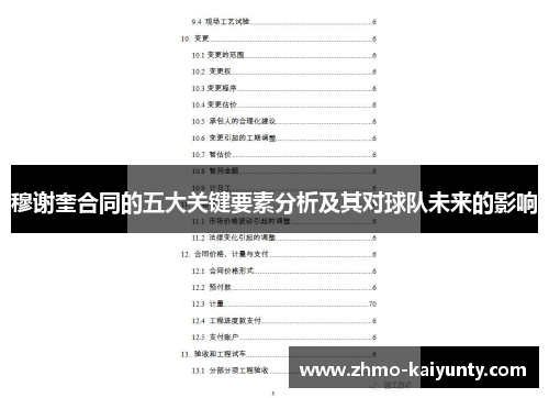 穆谢奎合同的五大关键要素分析及其对球队未来的影响